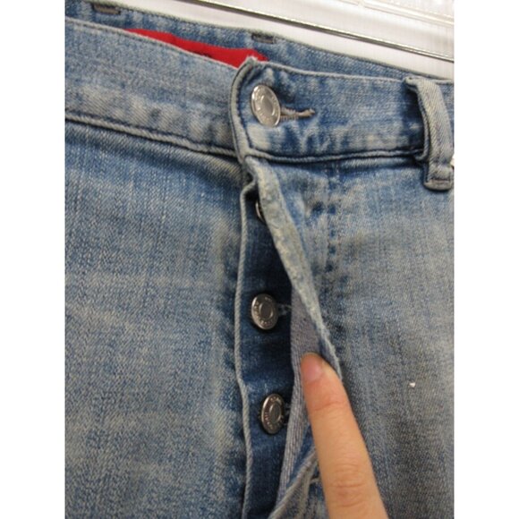 Hugo Boss Jeans Straight Button Fly Denim Paint Splatter Grunge 34X31 * - Picture 2 of 12